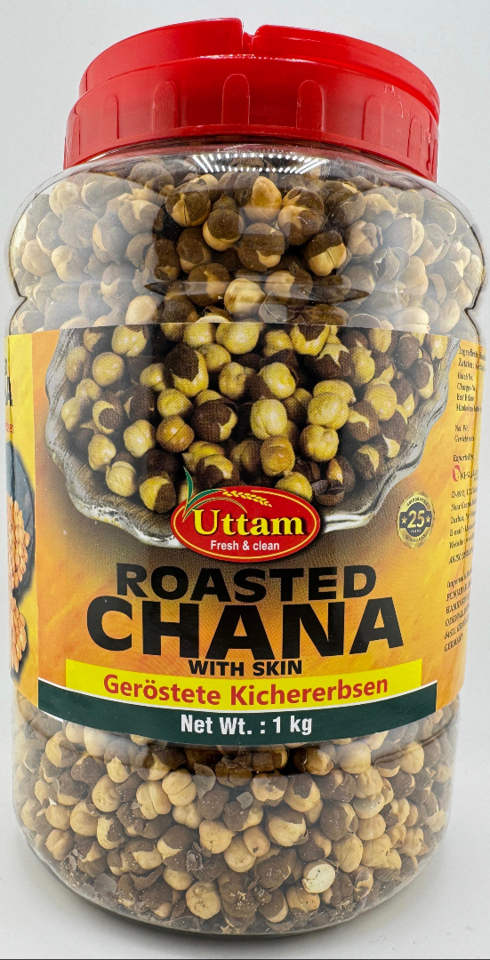 UTTAM Roasted Chana with Skin (Jar) - 1kg