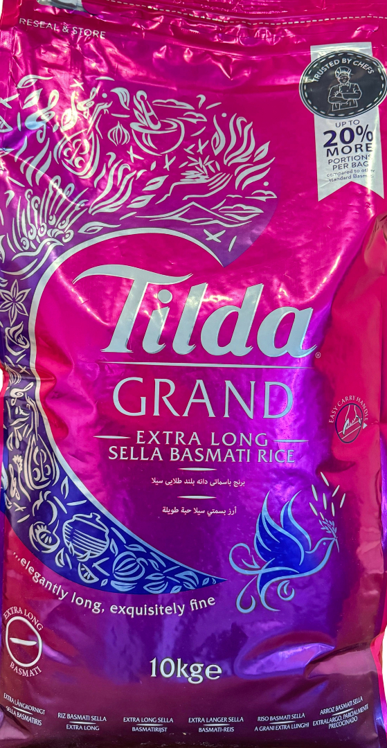 Tilda Grand Extra Long Sella Basmati Rice - 10kg