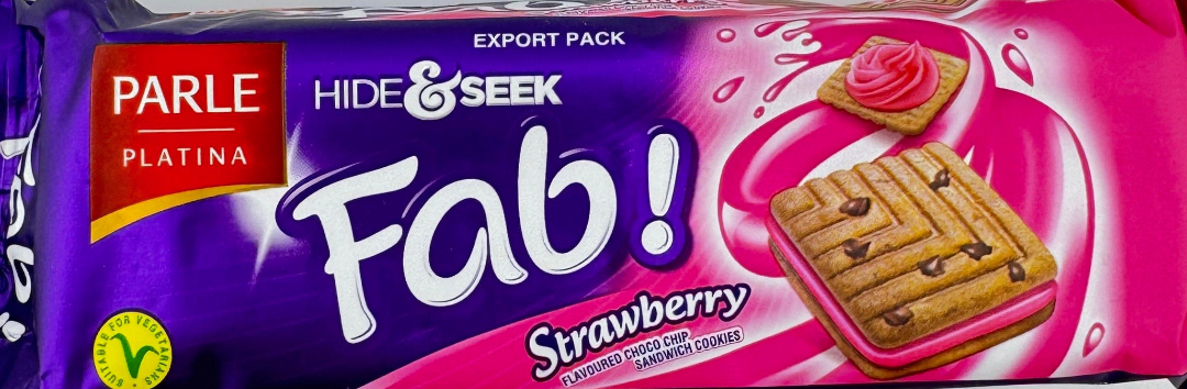 PARLE G Hide & Seek Fab Strawberry Biscuits - 112g