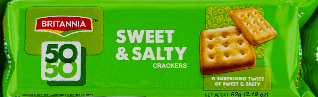 BRITANNIA 50/50 Sweet & Salty - 62g