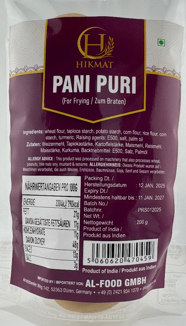 Pani Puri (For Frying)