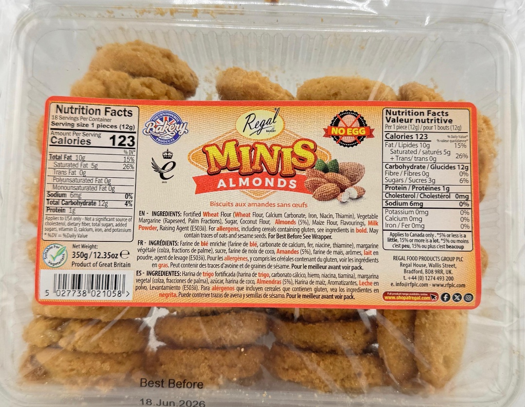 REGAL Minis Almond Cookies - 350g